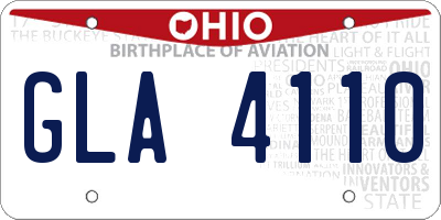 OH license plate GLA4110