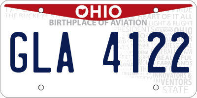 OH license plate GLA4122