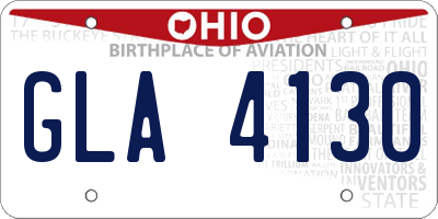 OH license plate GLA4130