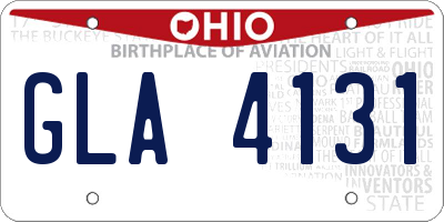 OH license plate GLA4131
