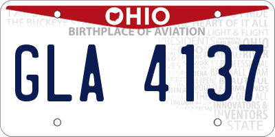 OH license plate GLA4137