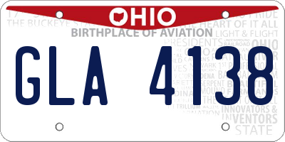 OH license plate GLA4138
