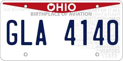 OH license plate GLA4140