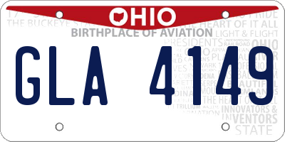OH license plate GLA4149