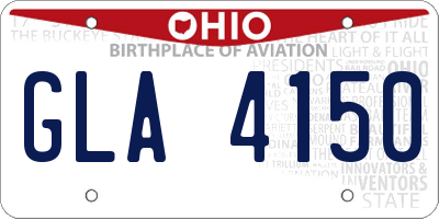 OH license plate GLA4150