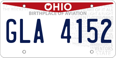 OH license plate GLA4152