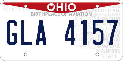 OH license plate GLA4157