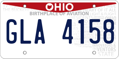 OH license plate GLA4158