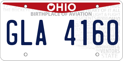 OH license plate GLA4160