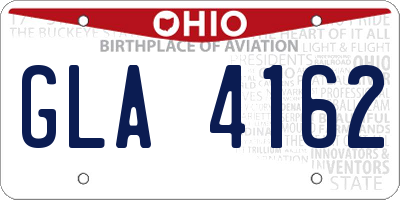 OH license plate GLA4162