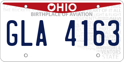 OH license plate GLA4163
