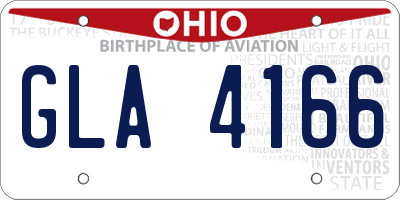 OH license plate GLA4166