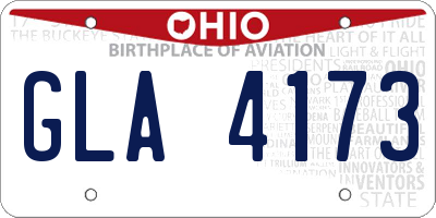 OH license plate GLA4173