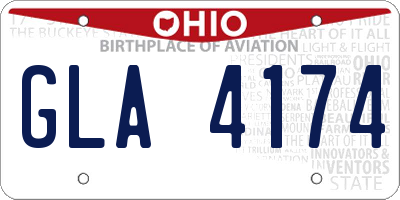 OH license plate GLA4174