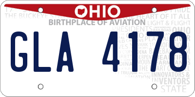 OH license plate GLA4178