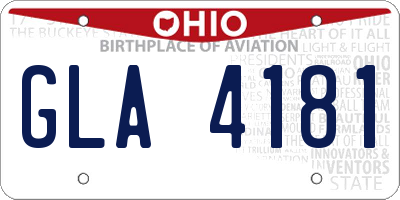 OH license plate GLA4181