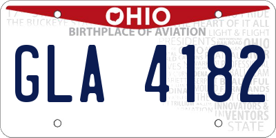 OH license plate GLA4182