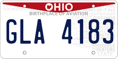 OH license plate GLA4183