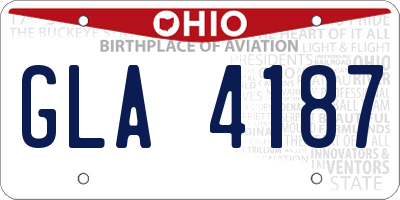 OH license plate GLA4187
