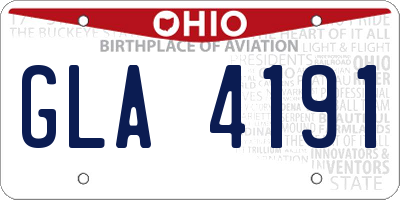 OH license plate GLA4191