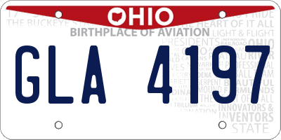 OH license plate GLA4197