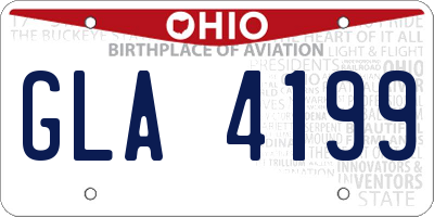 OH license plate GLA4199