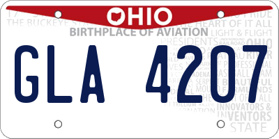 OH license plate GLA4207