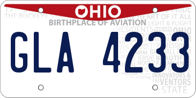 OH license plate GLA4233