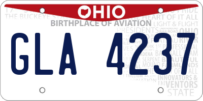 OH license plate GLA4237