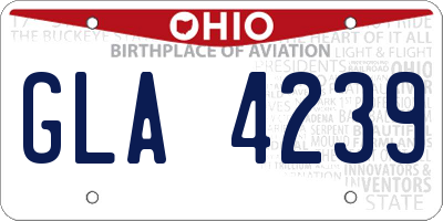 OH license plate GLA4239
