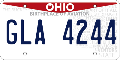 OH license plate GLA4244