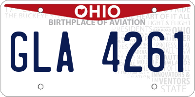 OH license plate GLA4261