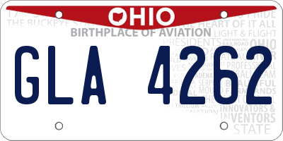 OH license plate GLA4262