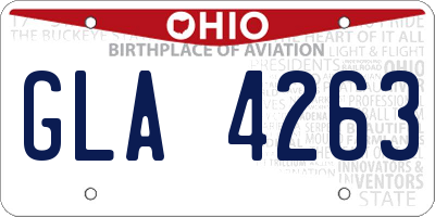 OH license plate GLA4263