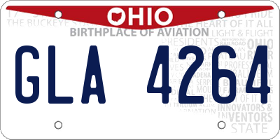 OH license plate GLA4264