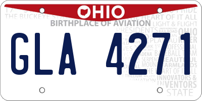 OH license plate GLA4271