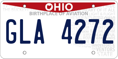 OH license plate GLA4272