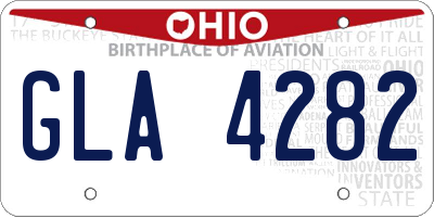 OH license plate GLA4282