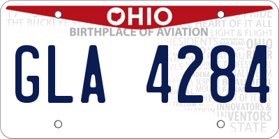 OH license plate GLA4284