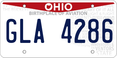 OH license plate GLA4286