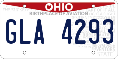 OH license plate GLA4293