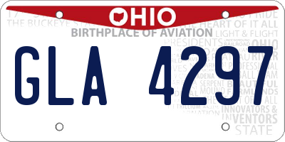OH license plate GLA4297