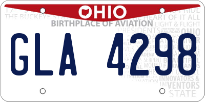 OH license plate GLA4298