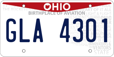 OH license plate GLA4301