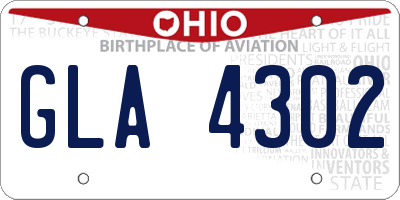 OH license plate GLA4302