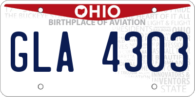 OH license plate GLA4303