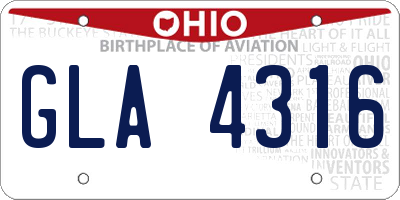 OH license plate GLA4316