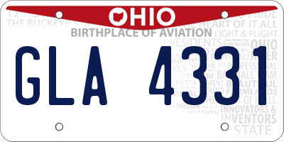 OH license plate GLA4331
