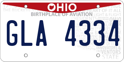 OH license plate GLA4334