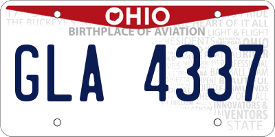 OH license plate GLA4337